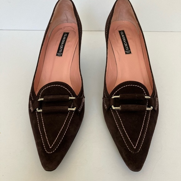 Claudia Ciuti Pumps w Kitten Heels, Maroon, Women’s 7M - Picture 2 of 9